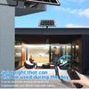 Lampe solaire suspendue pour abri de jardin, intérieur/extérieur, 180 LED, 1000 lm, avec télécommande, idéale pour grange, tonnelle ou garage.