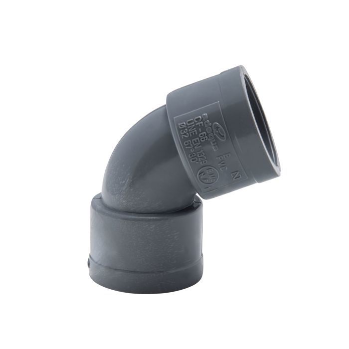 Coudes D'évacuation PVC Jardibric - Femelle/Femelle Ø32 - A Glissement