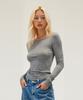Beoteunseoul [Womens] Wool Blend Soft Stretch Off-Shoulder Long Sleeve Knit (3 Colors)