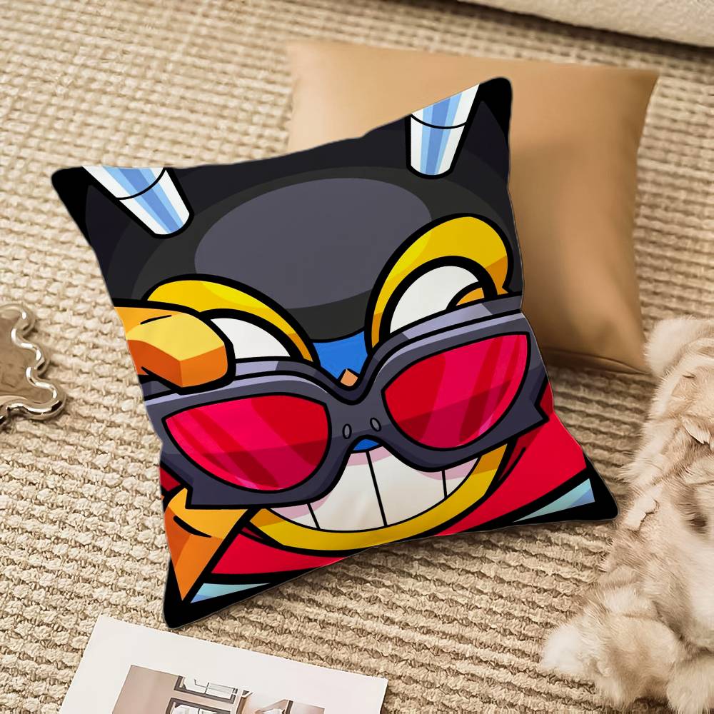 B-Brawl Anime S-Stars Pillow Case Anti-dustmite Pillowcase Invisible Zipper Silky Short Plush Sofa Cushion Cover