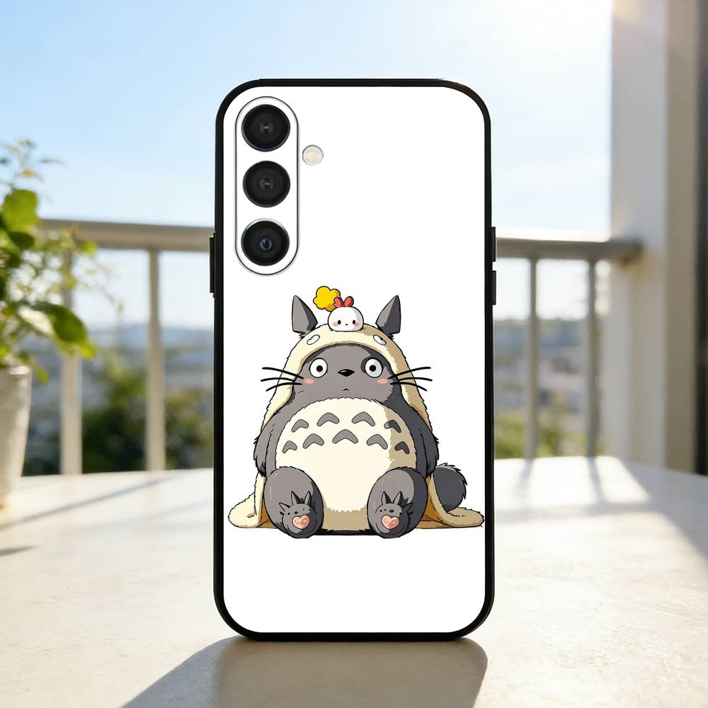 Roztomilý Můj soused Totoro Pouzdro na telefon Pro Samsung A73,A21s,A22,A31,A32,A52,A53,A71,A80,Měkký černý kryt