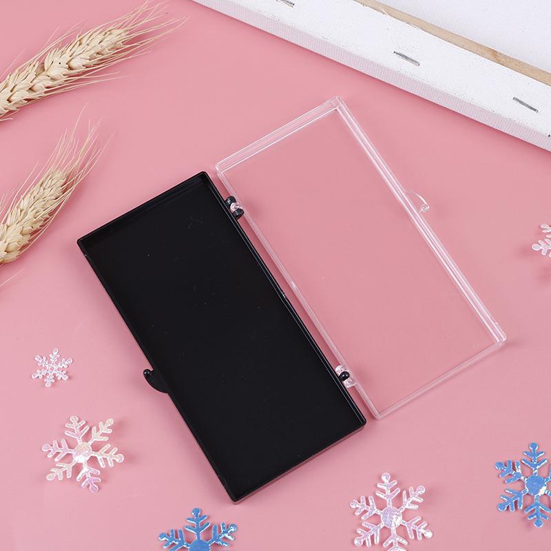 Wimpern Lagerung Box Verpackung Box Transparent Deckel Schwarzes Tablett Für Transplantierte Wimpern