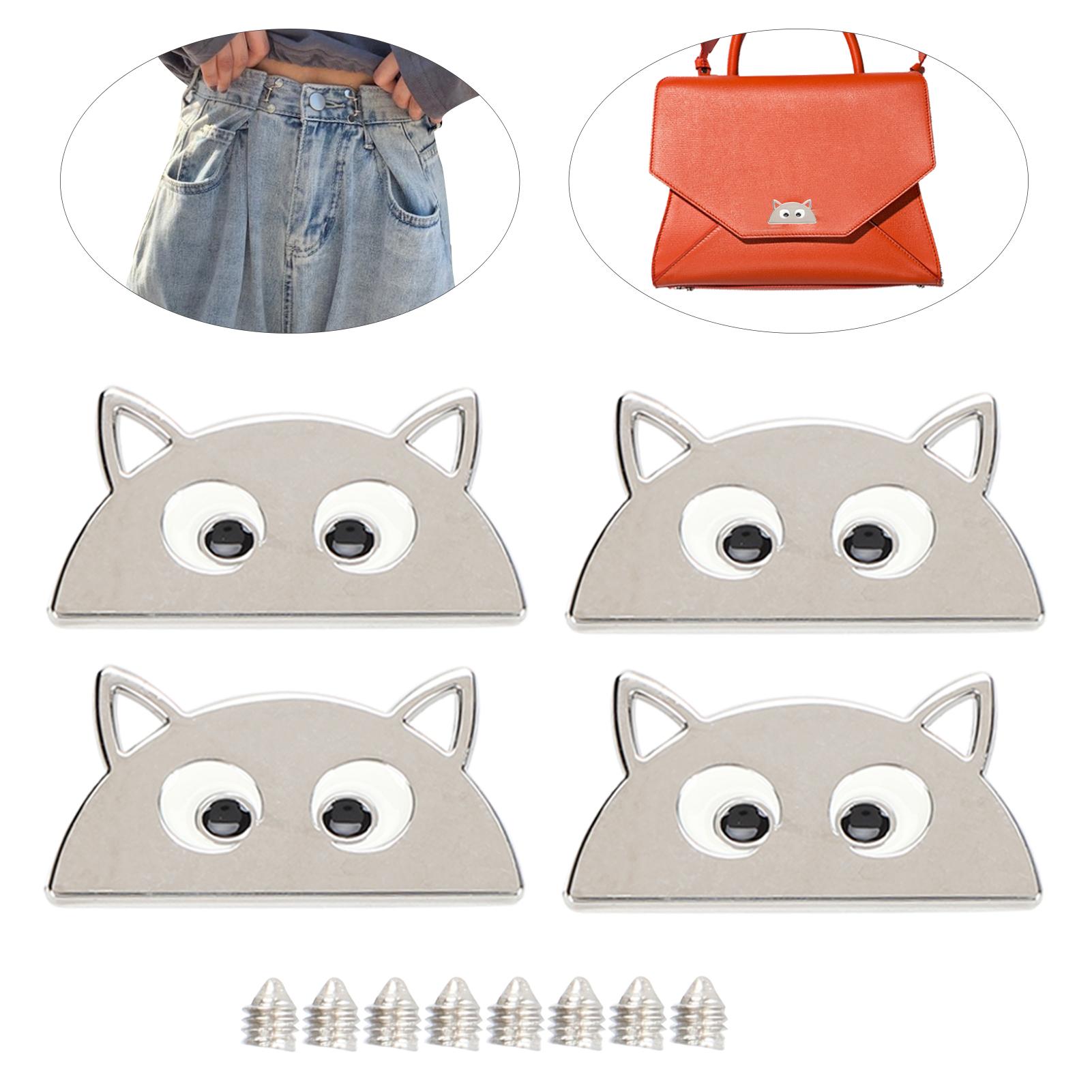 4Pcs Metal Buckle Cartoon Semicircle Pattern   Lther Luggage Fastener Decoration