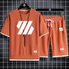 Men Suits Summer Men's Two Piece Set Linen Fabric Casual T-Shirt and Shorts Set