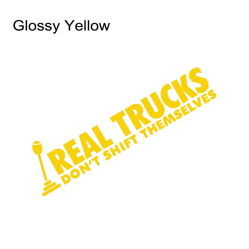 Car Window Sticker Real Trucks Don't Shift Themselves Fit Truck Vinyl Film Decor Decal For Ford F150 Chevrolet Silverado Pickup