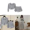 Lingerie Style Lace Hooded Sweatshirt And Midi Skirt Set For Casual Wear