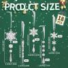 Shatterproof Acrylic Holiday Decorations Snowflake Clear Hanging Ornament For Christmas Tree And Doorway Accent