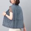 Women's Casual Denim Vest - 2024 Spring/Autumn Fashionable Age-Defying Outerwear