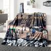 Name Custom Super Junior Poster Print Flannel Blanket High Quality Warm Comfortable Cover for All Seasons Perfect for Gifts Home Decor