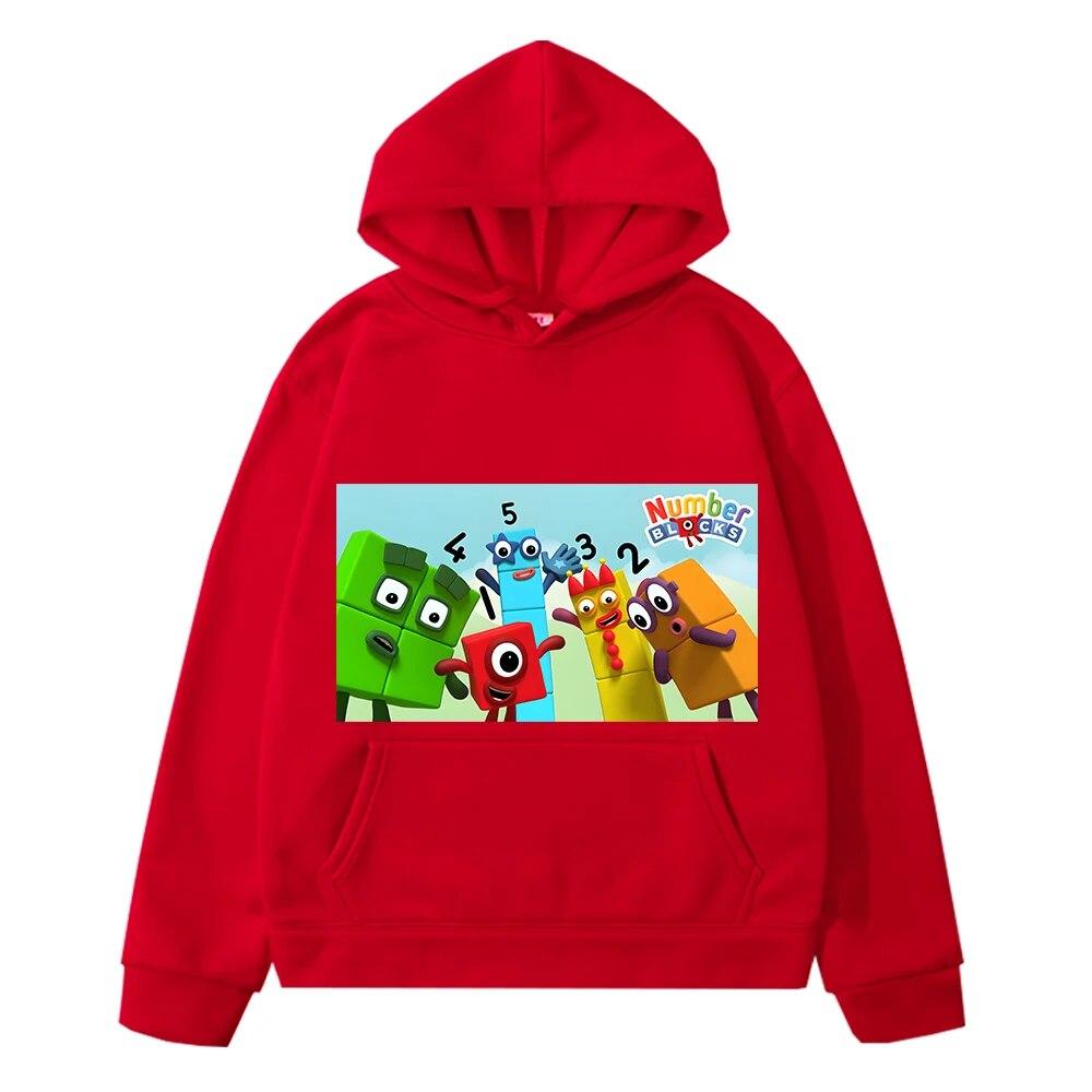 

Number Blocks anime hoodie sweatshirt y2k sudadera girls boys clothes Autumn hoodies Fleece pullover Casual jacket kids clothes