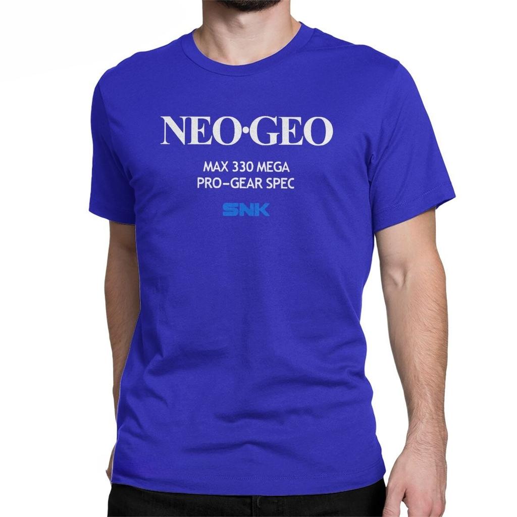 Streetwear Casual Funny Fatal Fury Neo Geo Startup Screen T Shirt Men Round Collar Cotton Short Sleeve Oversized Male Tees Tops