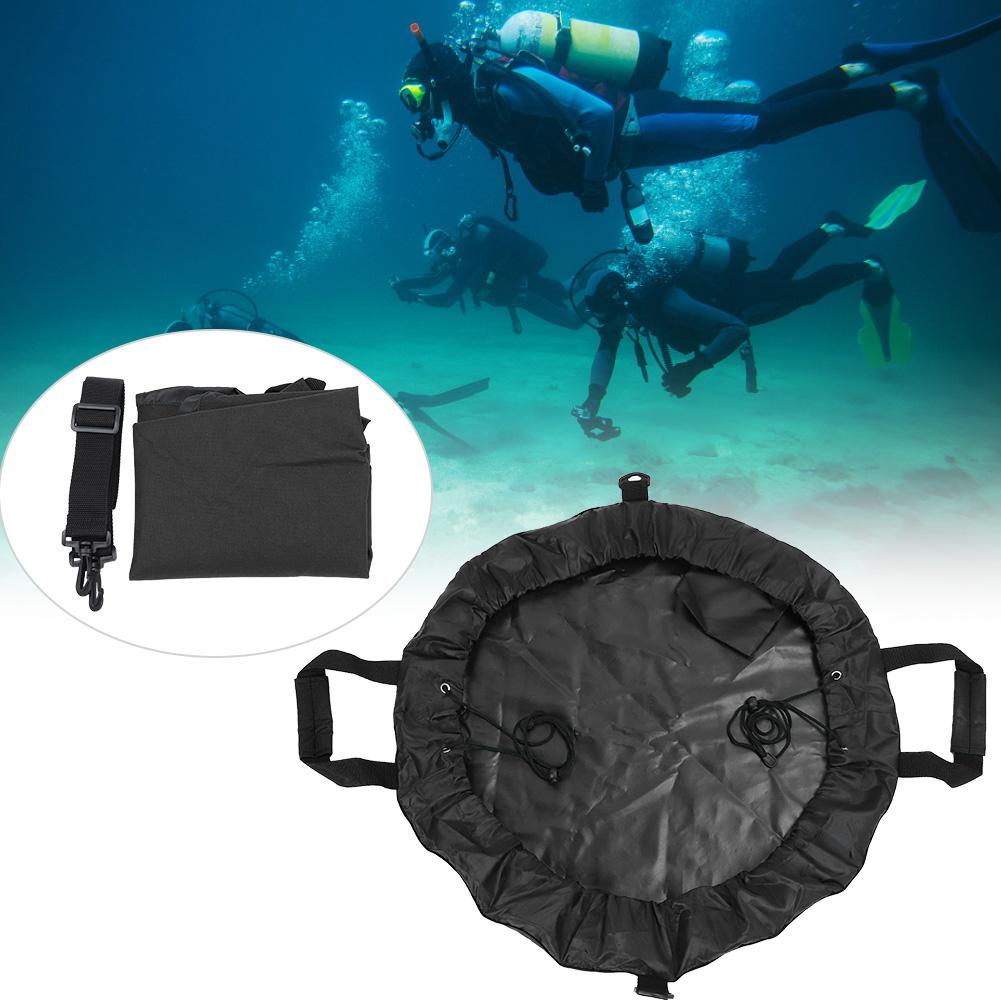 Oxford Kumaşı Neopren Elbise Değiştirme Matı Sörf Plaj Pedi Omuz Askılı Taşıma Kuru Çanta(Siyah)