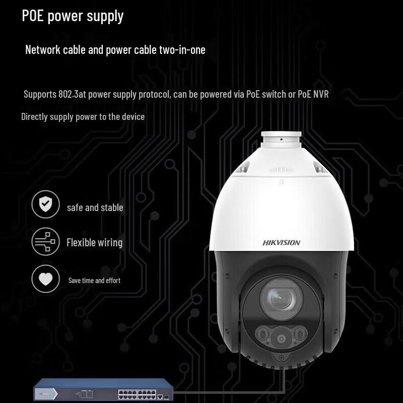 

HIKVISION 4MP 23x Optical Zoom Smart PTZ Dome Camera CN plug (adapter included)