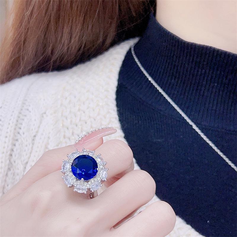 Gemstone Blue Sapphire Jewelry Set: Ring, Earrings, Necklace - Elegant & Versatile Women s Luxury