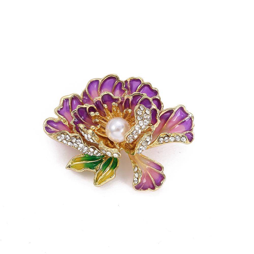 Broche Pivoine Chinoise Élégante: Corsage de Perles Haut de Gamme pour Manteaux, Cheongsams et Hanfu