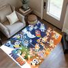 Bluey's Soccer Fun Customized Name Floor Mat Perfect for Study room Foyer Decorate room Playrooms Anti-slip Rug Decorate Offices