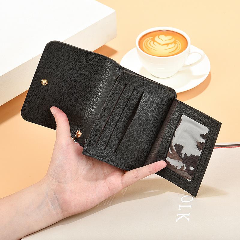 Korean Version of Women's Wallet, Short Fashion Handbag, Multi Card Slot Card Bag, Zipper Coin Purse