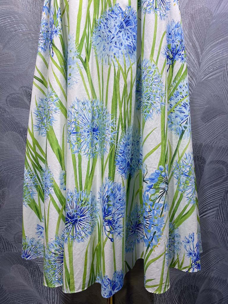 Damen Ärmelloses Baumwoll-Printkleid - Rundhalsausschnitt - Frühjahr 2026