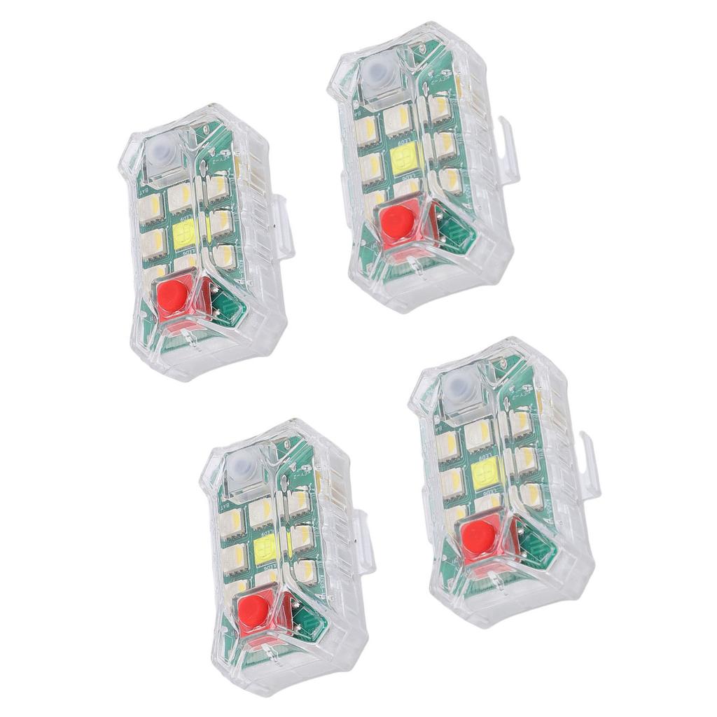 4PCS Wireless LED Strobe Lights with Remote Control RGB 7 Color Rechargeable IP65 Anti Collision Led Emergency Warning Lights