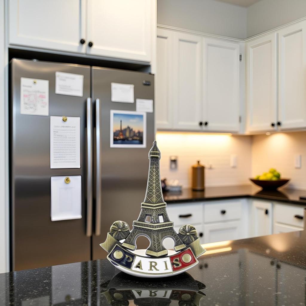 3D Metal Fridge Magnet Eiffel Tower Paris France Souvenir Gift Decoration Fridge Magnet, Kitchen Accessories, Kitchen Refrigerator Decoration