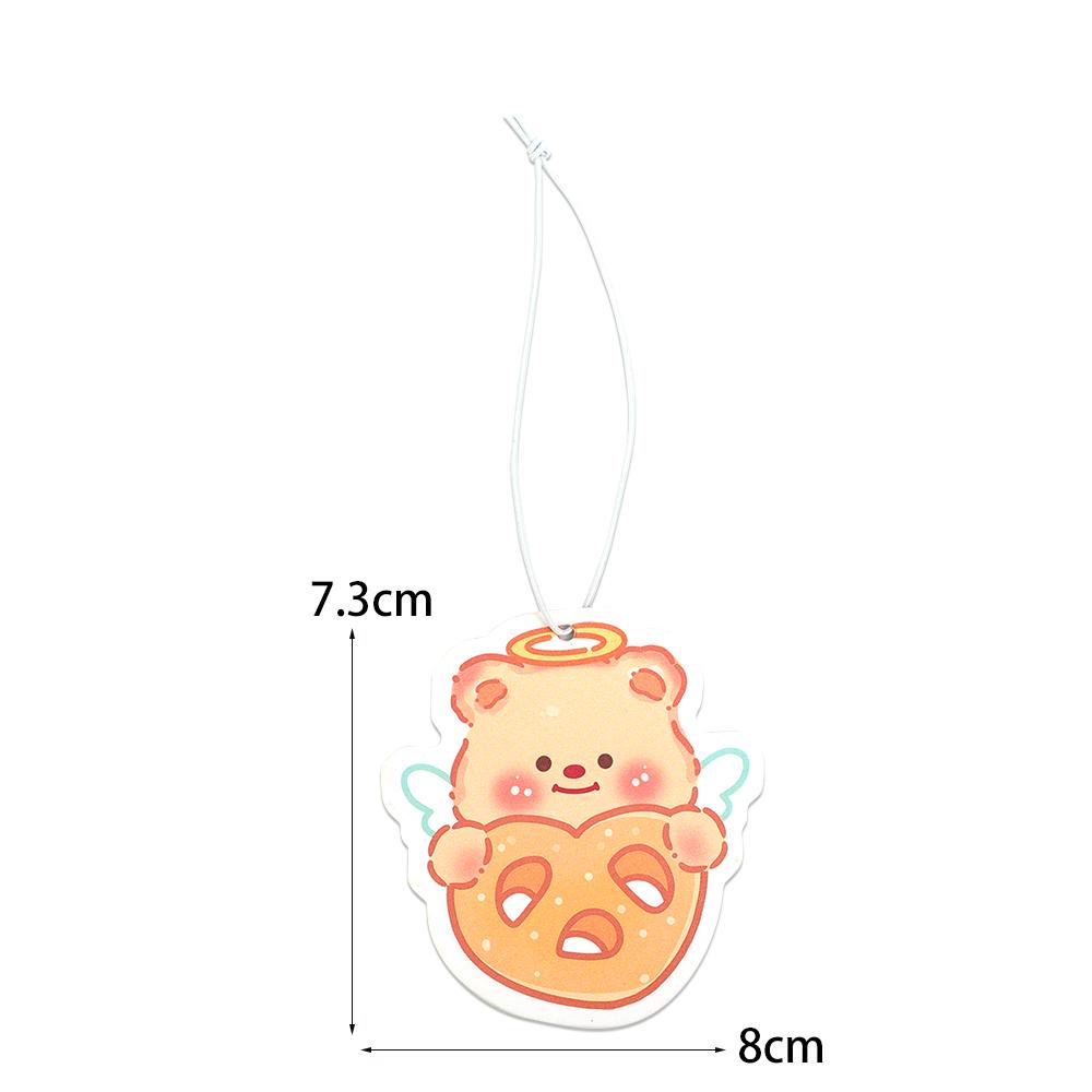 Niedlicher Bär Auto Parfüm Scheibe Auto Rückspiegel Dekoration Duft Baumwollpapierkarte Zuhause Auto Geruchsentfernung Dufttabletten