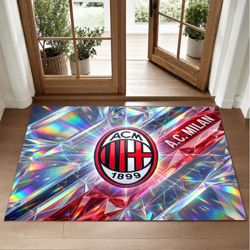 AC Milan Design Crystal Velvet Rug Soft Decorative Mat for Bedroom Entrance