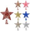 Five-pointed Star Iron Ornament: Sequined Tree Topper for Christmas Decorations