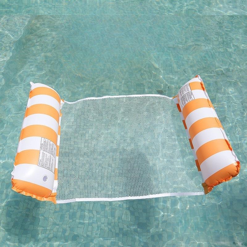 Swimming Pool Loungers, Inflatable Float Beds, Foldable Striped Swimming Floats, Pool Parties, Beach Accessories