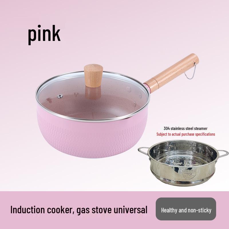 Yukihira Non-Stick Maifan Stone Baby Food Pot with Steamer Basket