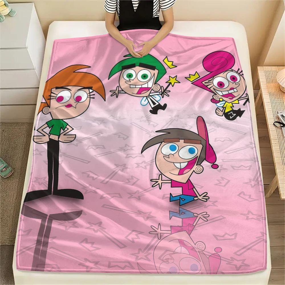The Fairly OddParents Flannel Blanket, High Quality Comfortable for All Seasons, Home Decor, Warmth and Comfort
