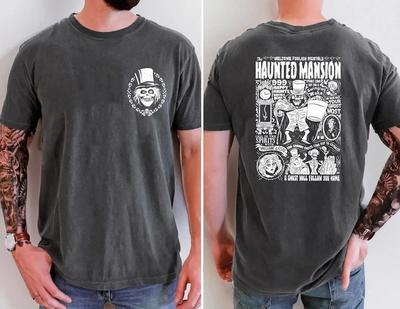 New Apparel Vintage Haunted Mansion Two-Sided Stretching Room Shirt,
