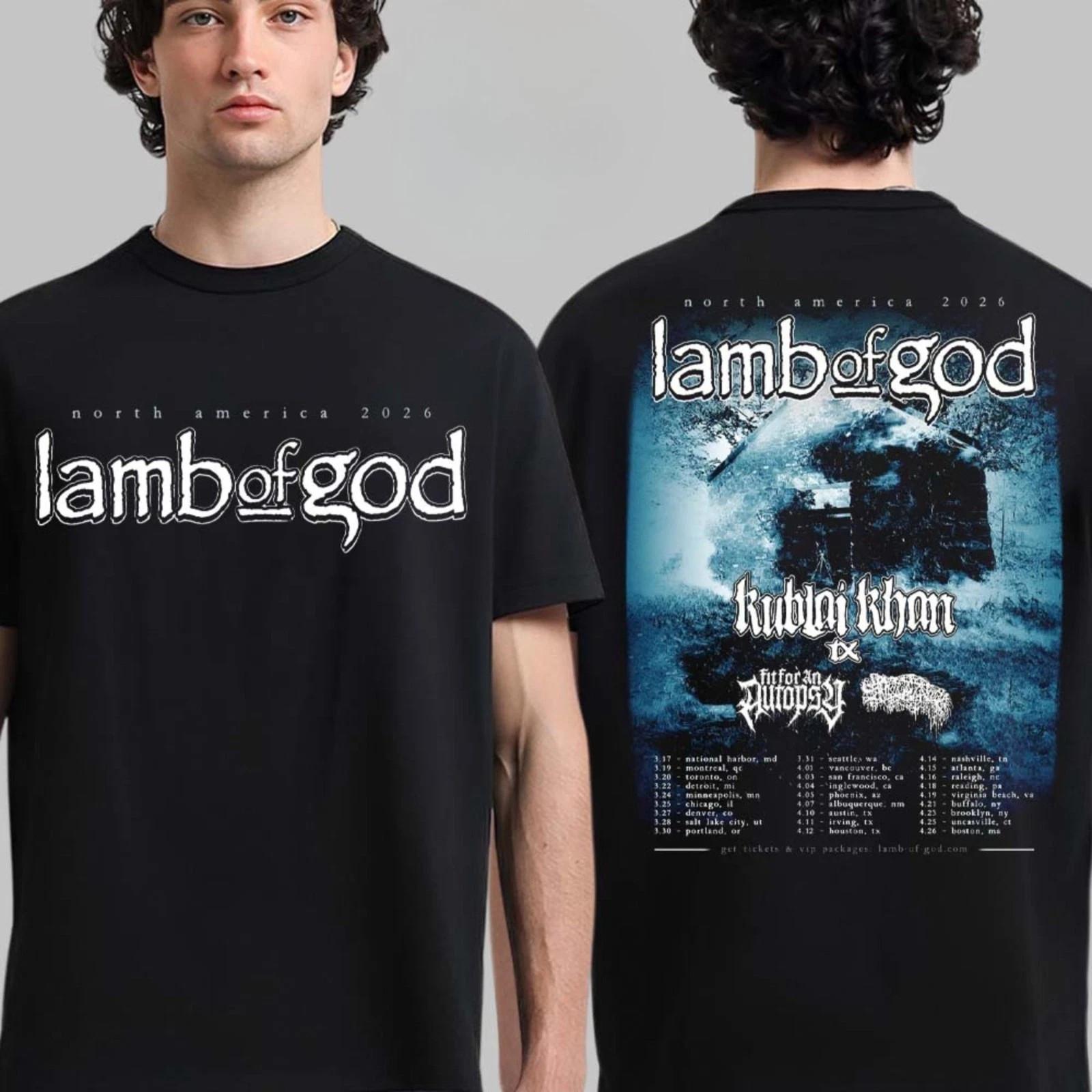 Lamb Of God The Heaviest Tour Of 2026 North America Schedule Dates T-Shirt XL