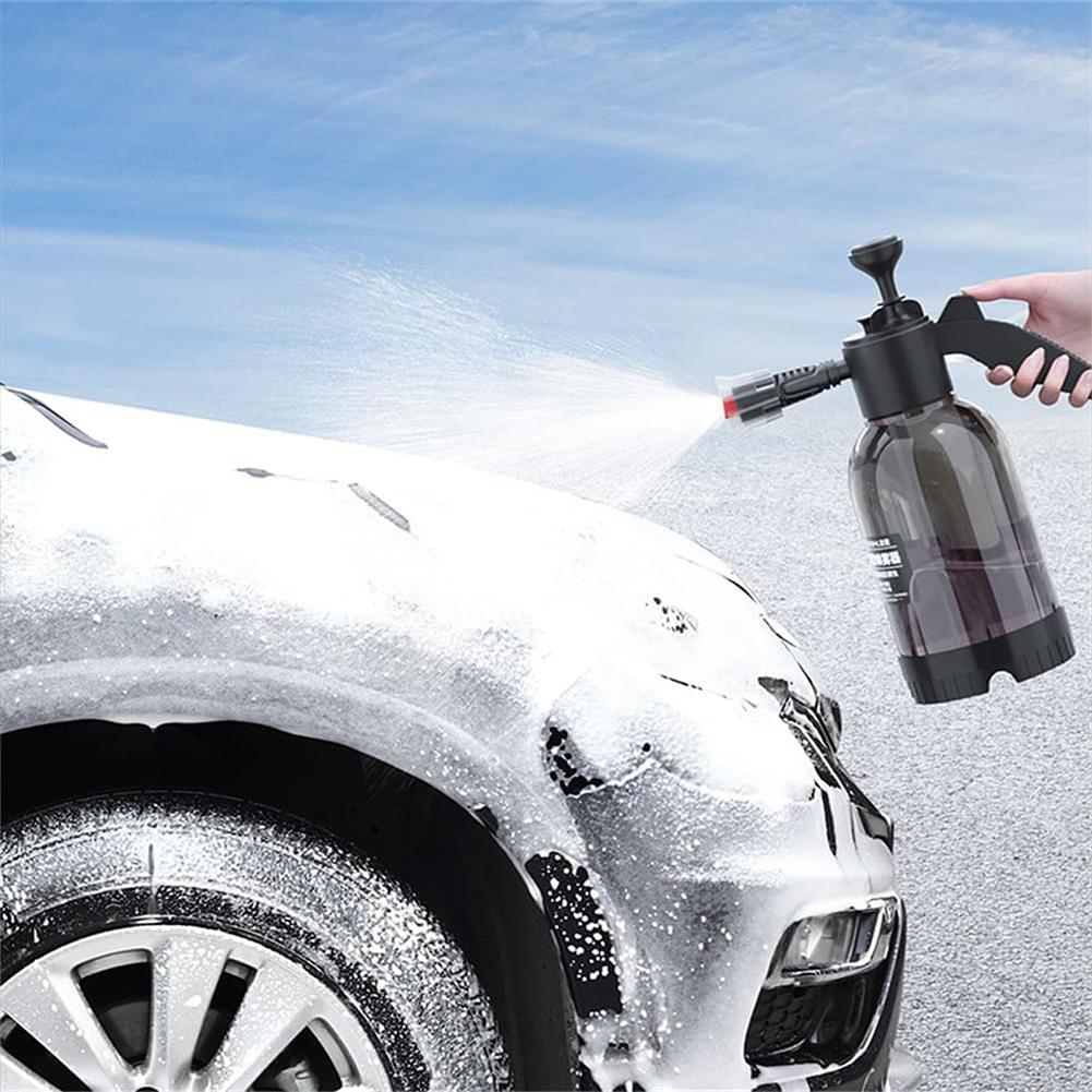 2L Hand Pump Foam Sprayer Car Wash Spray Bottle with Nozzles High Pressure Car Washer Foam Snow Lance Auto Window Cleaning Tools