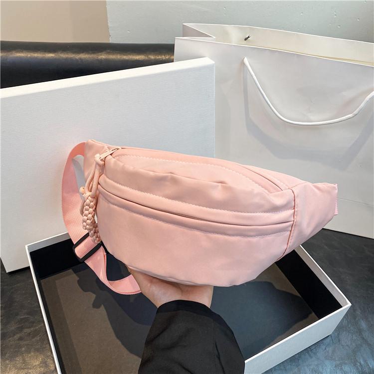 

Маленькая холщовая сумка для женщин Новая простая и универсальная спортивная нагрудная сумка Большой вместимости Студенческая маленькая сумка через плечо Повседневная поясная сумка