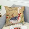 Merry Christmas Art Logo Pillow Case For Car Sofa Decorative Home Double-sided Print Plush Square Throw Pillow Cushion Cover