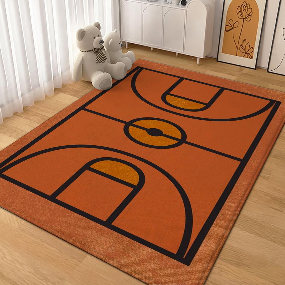 Basketball Court Patterned Rug Soundproof Noisereducing Carpet For Study Reading Area Home Party Decor Halloween Gift