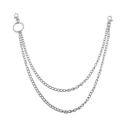1PCS Long Metal Wallet Belt Chain Trousers Hipster Pant Keychain Clip Keyring HipHop Jewelry