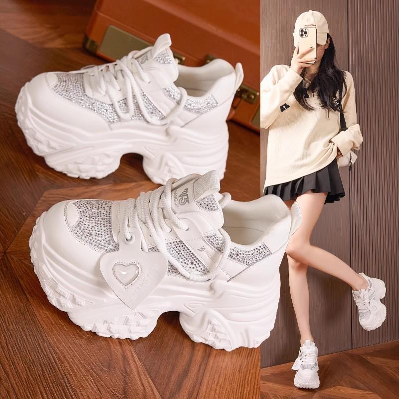 Thick soled dad shoes for women autumn new fashion and versatile mesh sports and leisure shoes for women