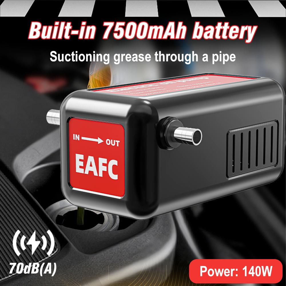 21V 140W Taşınabilir Yağ Pompası Şarj Edilebilir Elektrikli Yağ Transfer Çıkarıcı Yüksek Güçlü Yakıt Emiş Pompası