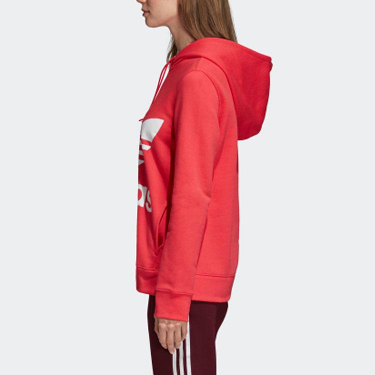 Adidas Originals Trefoil Series Spring Autumn Pullover American Retro Sweatshirt Soft Basic Pink Daily Sports Tops Women DH3136