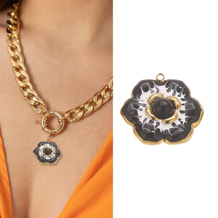 Polierte Lebendige Florale Anhängerkomponente Für Individuelle Halsketten Armbänder Ohrringe Basteln