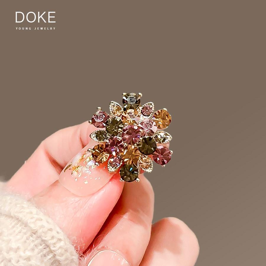 Pearl Large Brooch Diamond Pin Women's Anti-Light Corsage High-Level Coat Trenchcoat Suit Accessories Cross-Border