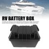 12V Wohnmobil-Batteriekasten Vielseitig Anhänger-Batteriekasten Robuste Struktur Schwarz für Batterien kleiner als 325x195x185mm