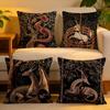 Cushion Cover  Linen  SkinFriendly Soft Decorative Case For Sofa Home Decor Vintage Medieval Unicorn Art Pillow Cover