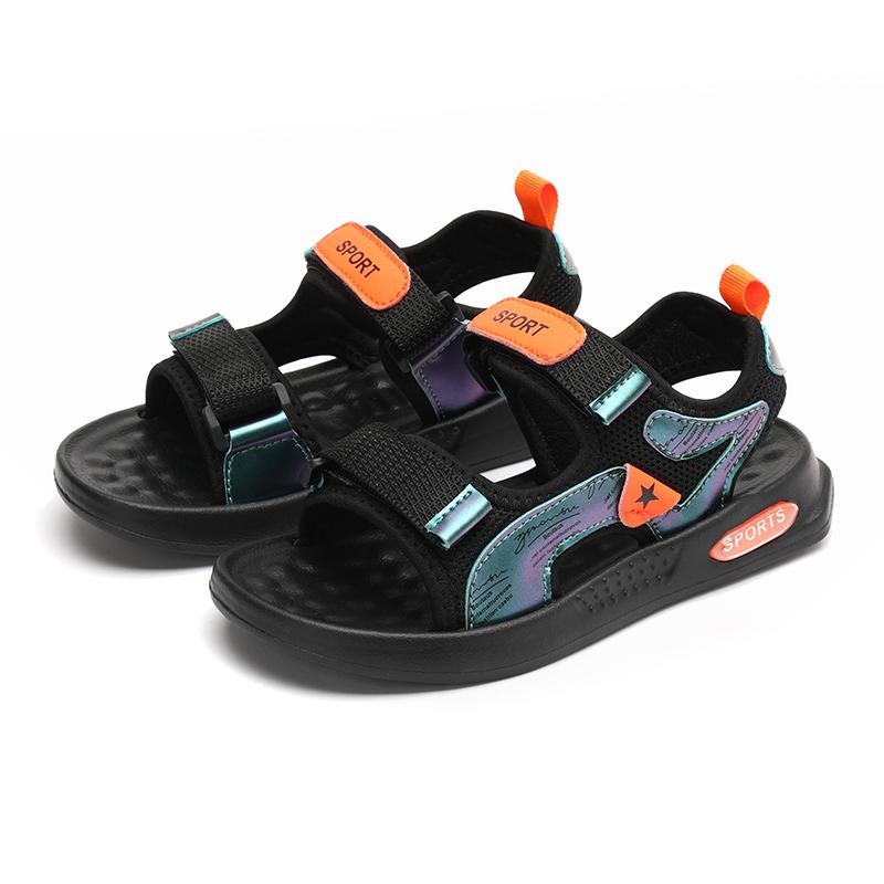 

Детские сандалии летние с мягкой подошвой, нескользящие, дышащие, повседневные, уличные, модные, ультралегкие, для ходьбы, пляжные туфли для детей 28
