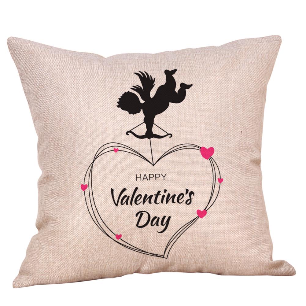 Pillowcase Valentine's Day Pattern Sofa Cushion Cover Household Decoration