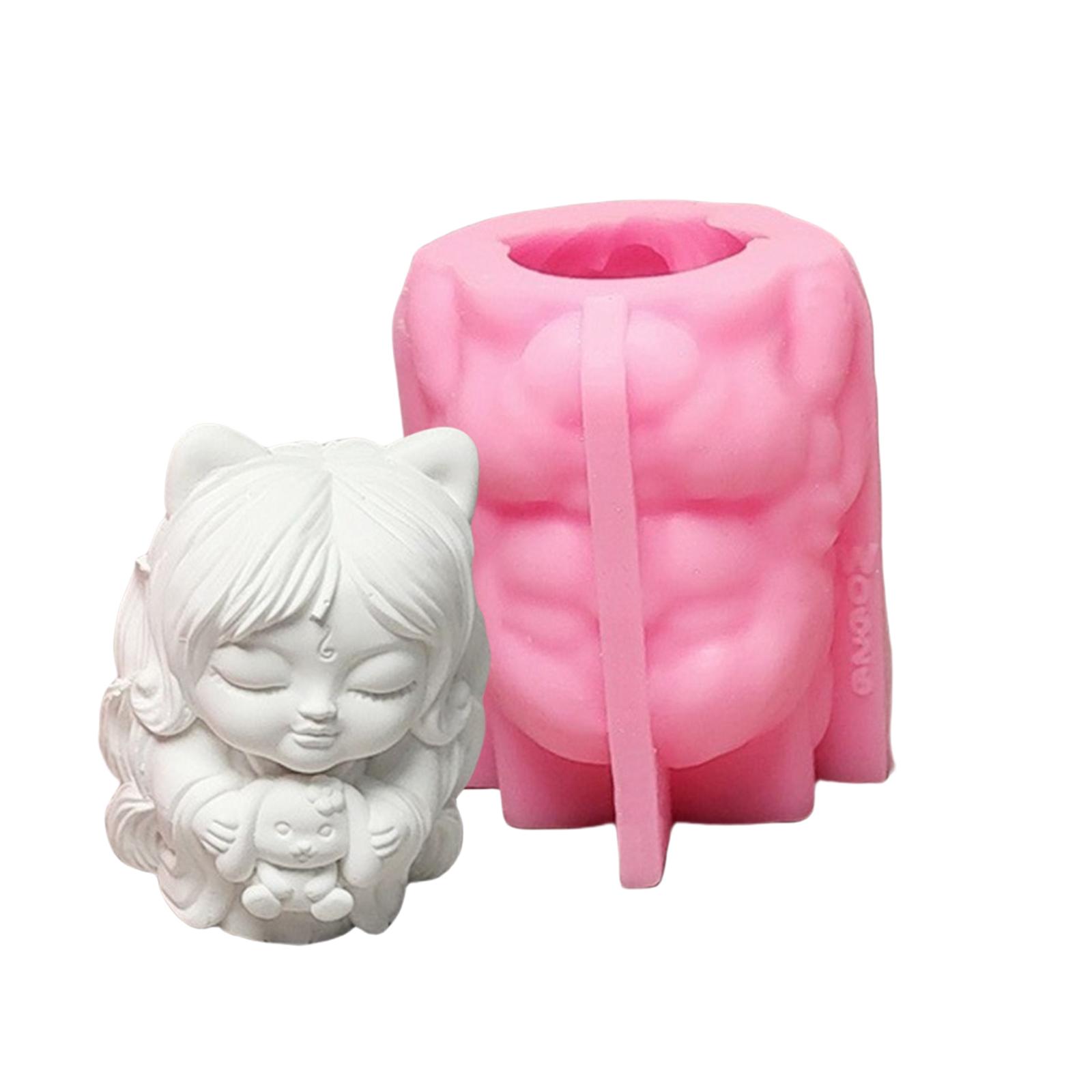 

Гибкая силиконовая форма Девятихвостые лисы Форма для украшения в виде девушки Термостойкая форма для настольного украшения