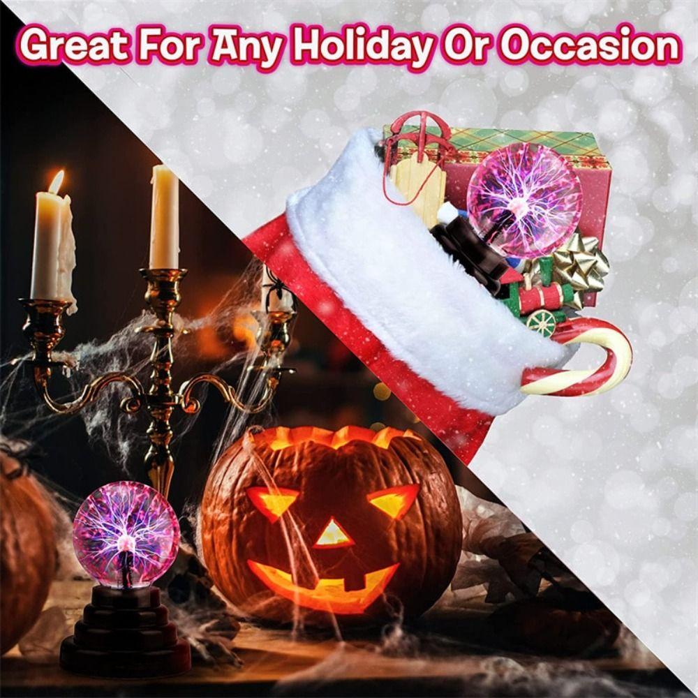 Touch Magic Plasma Ball Lamp Sound Control Glass Plasma Light Novelty Night Light