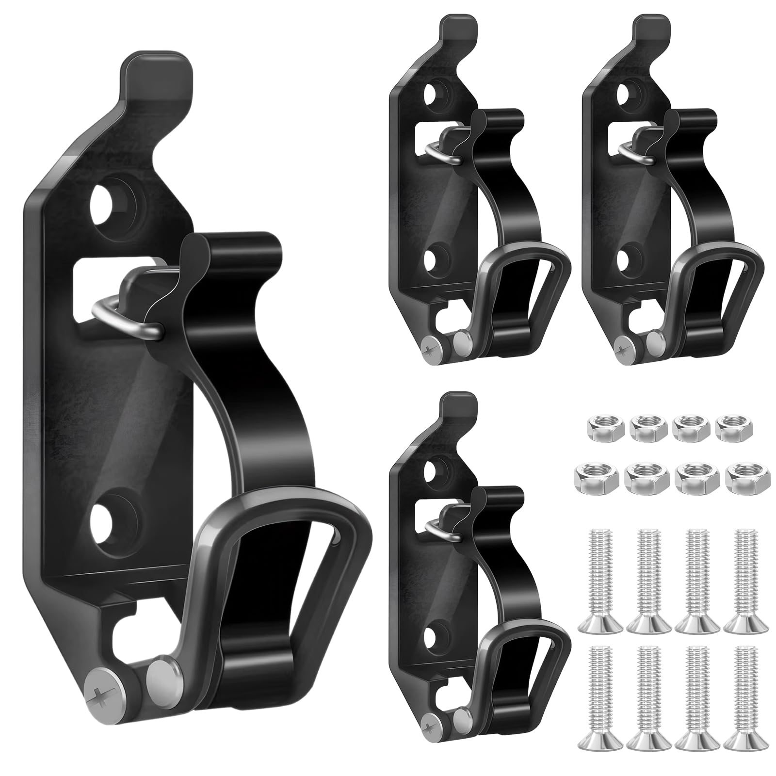 

Roof Rack Shovel Mount Kit with Metal Rubber Wall Mounting Kit for Shovel and Car Accessories for Military and Axe Holders 4-Piece Clamps, Axe, чёрный