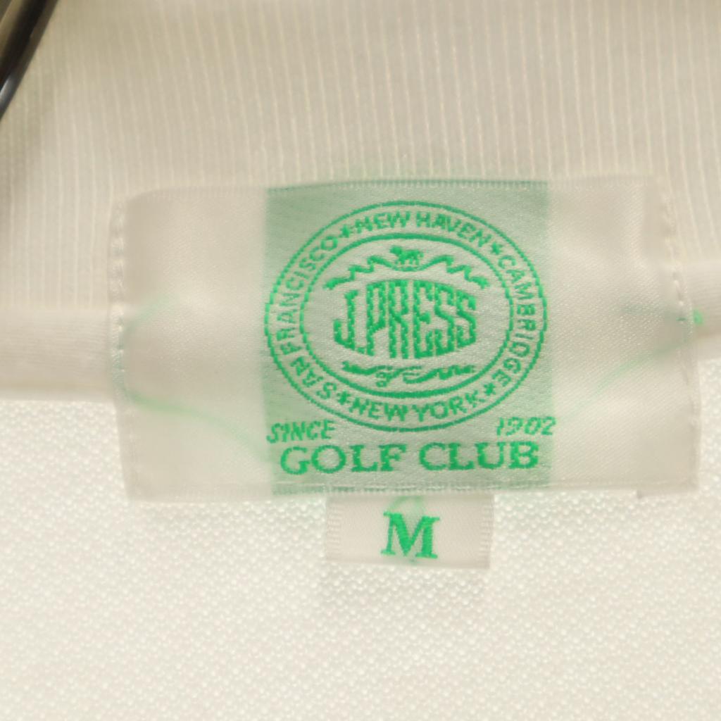 J.PRESS Golf Kurzarm Poloshirt M weiß Herren Gebraucht